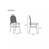 Paragon 2-Piece Ash Wood and Natural Cane Upholstered Dining Chair