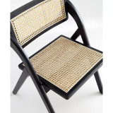 Lambinet 4-Piece Ash Wood and Natural Cane Folding Dining Chair