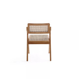 Lambinet 4-Piece Ash Wood and Natural Cane Folding Dining Chair