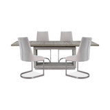 Tivie 5pc Dining Set (Rectangular Table + 4 Dining Chairs)