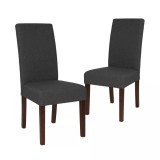 Two Mid-Century Parson's Chairs And Finished Hardwood Frame For Kitchen, Dining Room & More