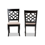 Mael Modern and Contemporary Fabric Upholstered 2 Piece Dining Chair Set