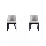 Gansevoort 2-Piece Beech Wood Faux Leather Upholstered Dining Chair Set