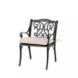 Set of 2 Dining Chairs with Cushions