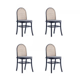 Paragon 4-Piece Ash Wood and Natural Cane Upholstered Dining Chair