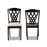 Delilah Modern and Contemporary Fabric Upholstered 2 Piece Dining Chair Set