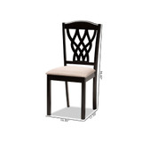 Delilah Modern and Contemporary Fabric Upholstered 2 Piece Dining Chair Set