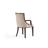 Fifth Avenue 37.25" Beech Wood Faux Leather Upholstered Dining Armchair