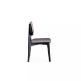 Versailles 2-Piece Square Ash Wood and Natural Cane Dining Chair