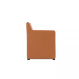 Anna 2 Piece Faux Leather Upholstered Square Dining Armchair Set