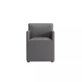 Anna 2 Piece Faux Leather Upholstered Square Dining Armchair Set