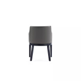 Gansevoort 22.5" L Beech Wood Faux Leather Upholstered Dining Armchair