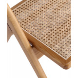 Lambinet 2-Piece Ash Wood and Natural Cane Folding Dining Chair