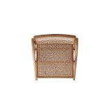 Lambinet 2-Piece Ash Wood and Natural Cane Folding Dining Chair