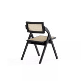 Lambinet 2-Piece Ash Wood and Natural Cane Folding Dining Chair