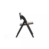Lambinet 2-Piece Ash Wood and Natural Cane Folding Dining Chair