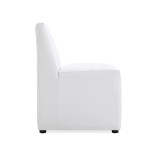 Anna 18.9" L Faux Leather Upholstered Square Dining Chair