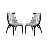 Danube 2-Piece Faux Leather Upholstered Beech Wood Dining Chair