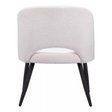 32" Steel, Polyester Teddy Boho Dining Chair
