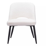 32" Steel, Polyester Teddy Boho Dining Chair