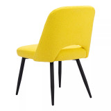32" Steel, Polyester Teddy Boho Dining Chair