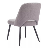 32" Steel, Polyester Teddy Boho Dining Chair
