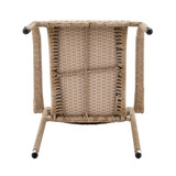 Genoa 2-Piece Steel and Rattan Patio Dining Armchair