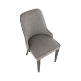 Nueva Chair in Metal and Fabric Set of 2