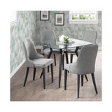 Nueva Chair in Metal and Fabric Set of 2