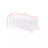 Satine Woven Bench with Metal Base