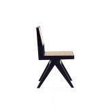 Hamlet 2-Piece Ash Wood and Natural Cane Rectangular Seat Dining Chair