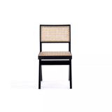 Hamlet 2-Piece Ash Wood and Natural Cane Rectangular Seat Dining Chair