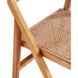 Pullman 2-Piece Ash Wood and Natural Cane Folding Dining Chair
