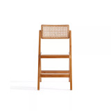 Pullman 2-Piece Ash Wood and Natural Cane Folding Dining Chair