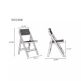 Pullman 2-Piece Ash Wood and Natural Cane Folding Dining Chair