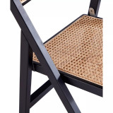 Pullman 2-Piece Ash Wood and Natural Cane Folding Dining Chair