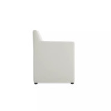 Anna 22.83" L Faux Leather Upholstered Square Dining Armchair