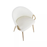 Claire Contemporary Glam Chair Leather