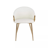 Claire Contemporary Glam Chair Leather