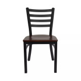2 Pack Ladder Back Metal Restaurant Chair