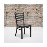 2 Pack Ladder Back Metal Restaurant Chair