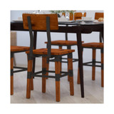 Breton Dining Chairs With Steel Supports And Footrest - Set Of 2