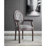 Arise Vintage French Upholstered Fabric Dining Armchair