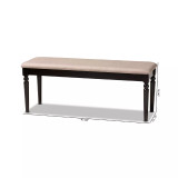Giovanni Modern and Contemporary Fabric Upholstered Dining Bench