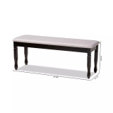Corey Modern and Contemporary Fabric Upholstered Dining Bench