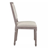 Court Vintage French Upholstered Fabric Dining Side Chair