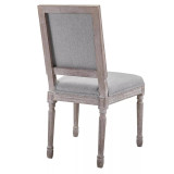 Court Vintage French Upholstered Fabric Dining Side Chair