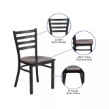 Ladder Back Metal Restaurant Dining Chair