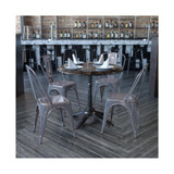 4 Pack Metal Indoor Stackable Chair