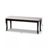 Cornelie Modern and Contemporary Transitional Fabric Upholstered Dining Bench